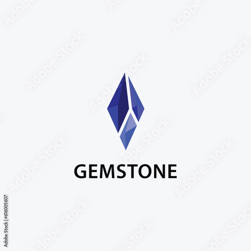 Beautiful gemstone logo vector illustration.