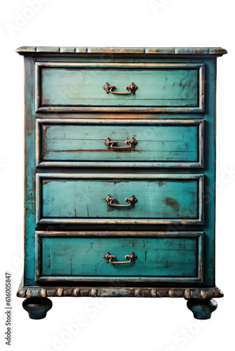 chest of drawers isolated on a transparent background, generative ai