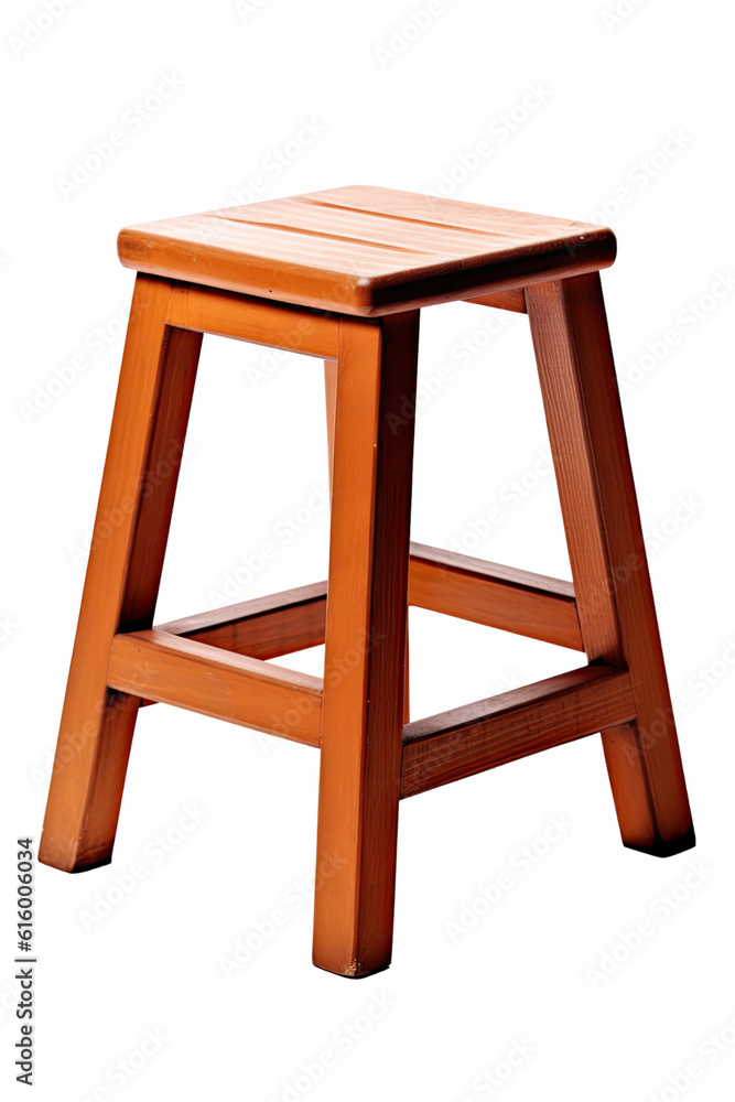 step stool isolated on a transparent background, generative ai step stool isolated on a transparent background, generative ai