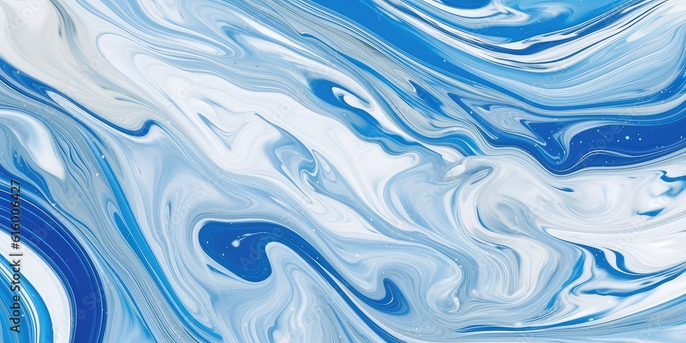 Blue Marble Swirls: Use shades of blue and white to depict swirling patterns on a marble texture background, resembling ocean waves. Blue Marble Swirls: Use shades of blue and white to depict swirling patterns on a marble texture background, resembling ocean waves.