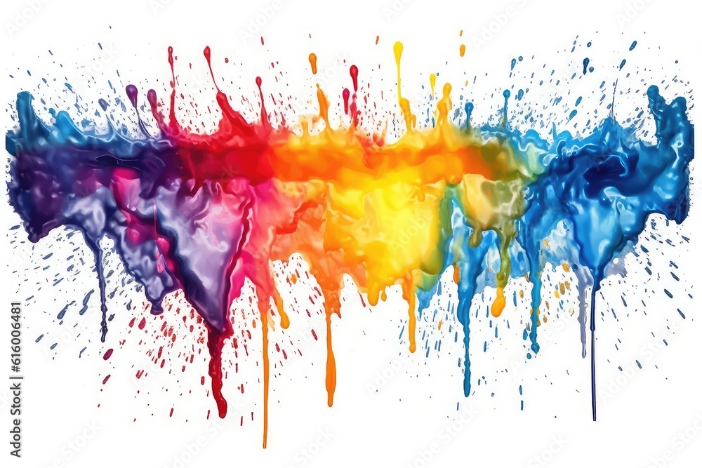 Fototapeta premium Bold Drips: Focus on large, bold paint drips and splatters in contrasting colors, creating a high-impact and dramatic texture background.