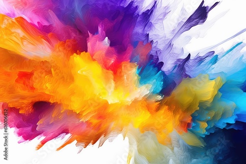 Bold and Colorful: Create a vibrant background by using bold and expressive brush strokes in a variety of bright and contrasting colors. © Man888