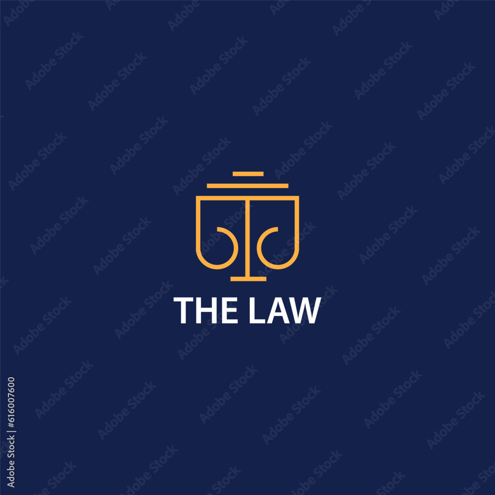 luxury line style law logo concept simple luxury line style law logo concept simple