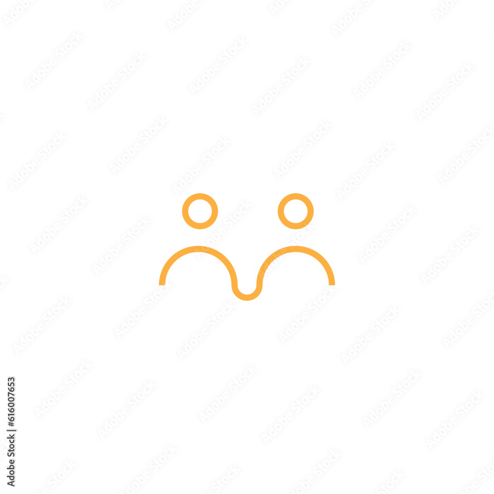 Obraz premium person logo icon simple line style
