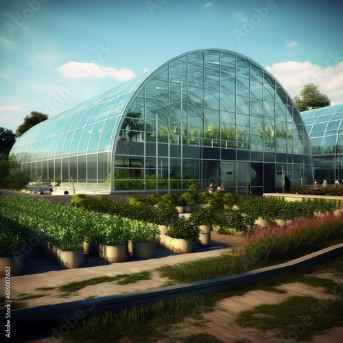 Green house concept. technology used to preserve nature