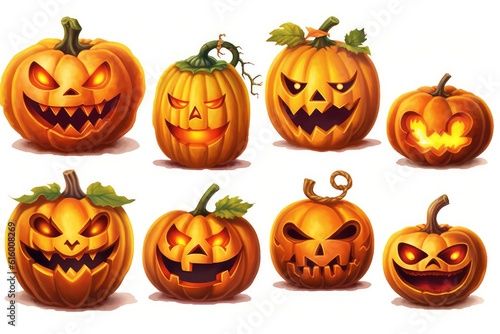 halloween pumpkin set