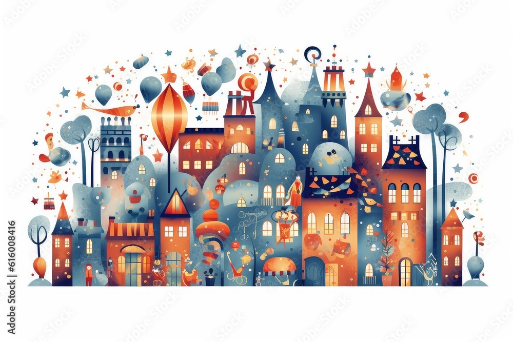 city skyline illustration