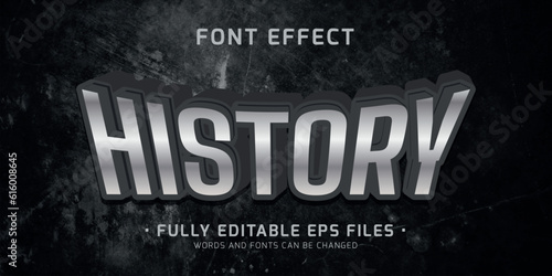 history text effect with editable vector file