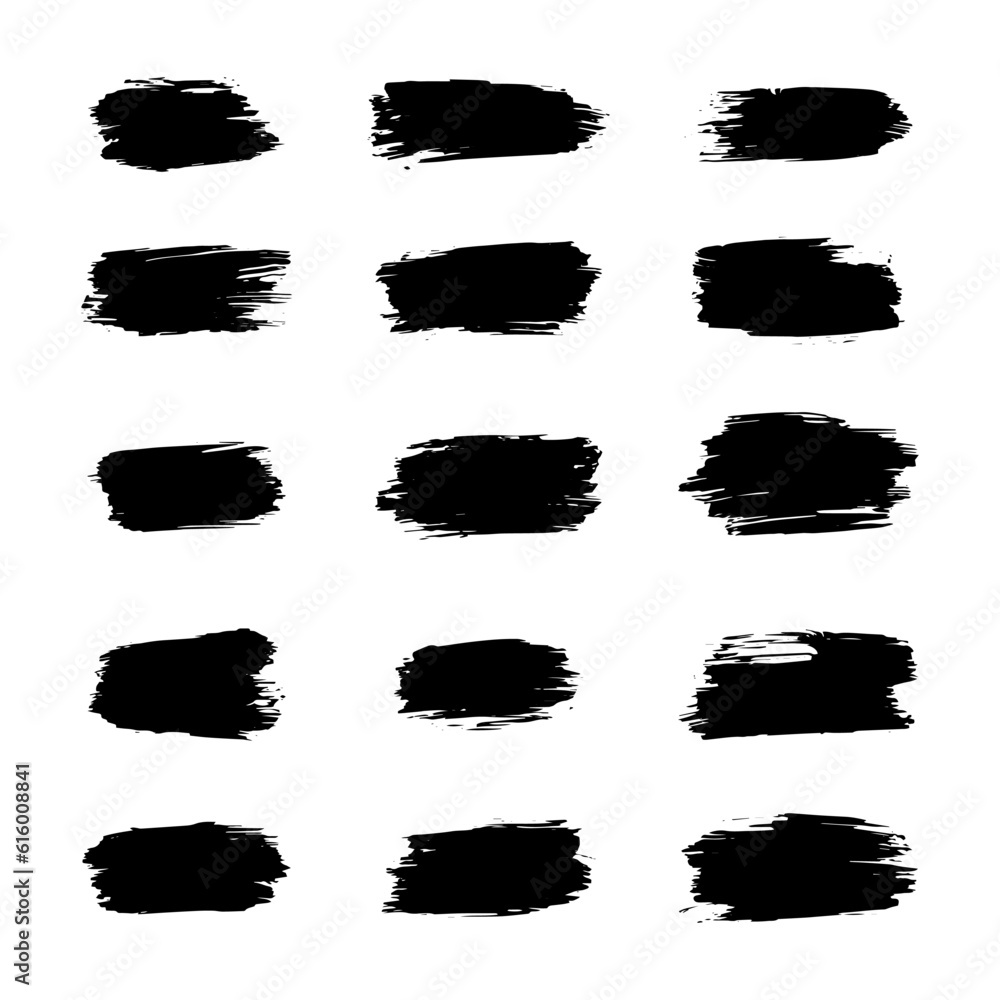 Black Distress Brushes. Grunge Texture. Splash Banner. vector illustration. Black Distress Brushes. Grunge Texture. Splash Banner. vector illustration.