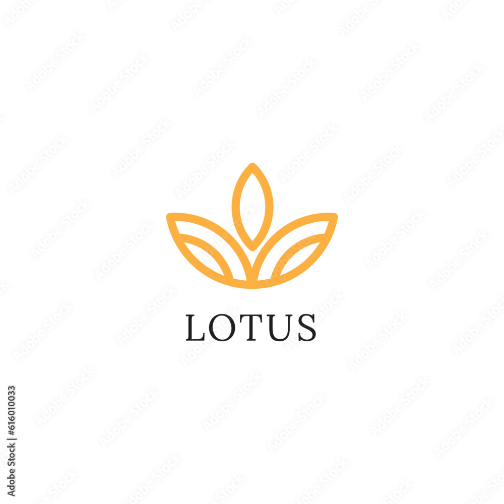 Lotus spa logo vector illustration template