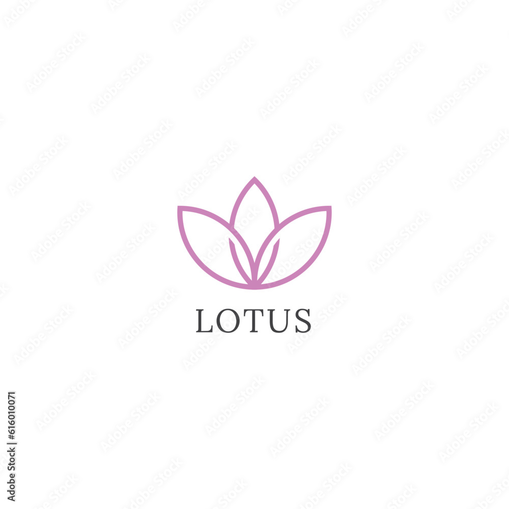 Lotus spa logo vector illustration template