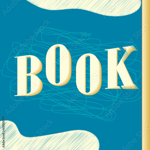 Book effect vector illustration with vintage theme