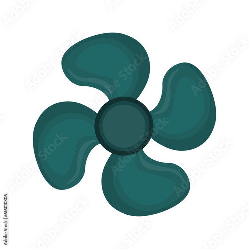 fan Propeller isolated on white background, vector illustration.