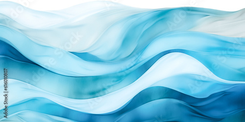 Abstract ocean water wave, blue, aqua, teal texture. Blue white abstract wave web banner Graphic Resource as background for ocean wave. Backdrop for copy space text. Generative AI