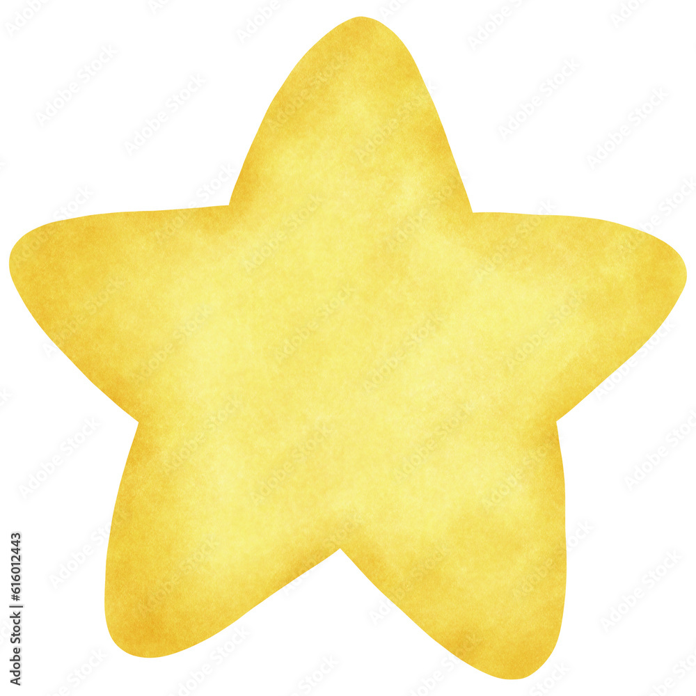 Gold Star Watercolor Hand Draw Gold Star Watercolor Hand Draw