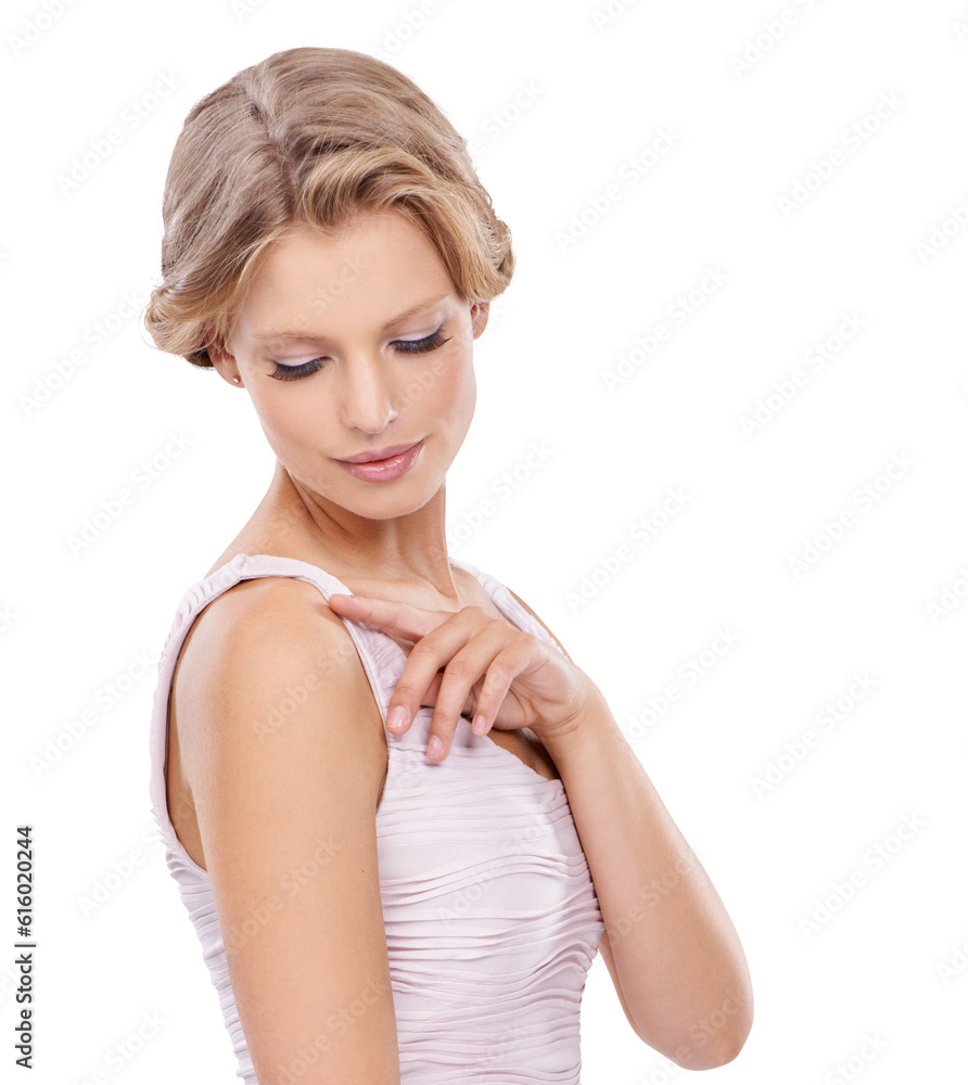Woman, cosmetics and natural beauty with modern style isolated on a transparent, png background. Young female person, beautiful and model with makeup for date night feeling stylish with youth Woman, cosmetics and natural beauty with modern style isolated on a transparent, png background. Young female person, beautiful and model with makeup for date night feeling stylish with youth