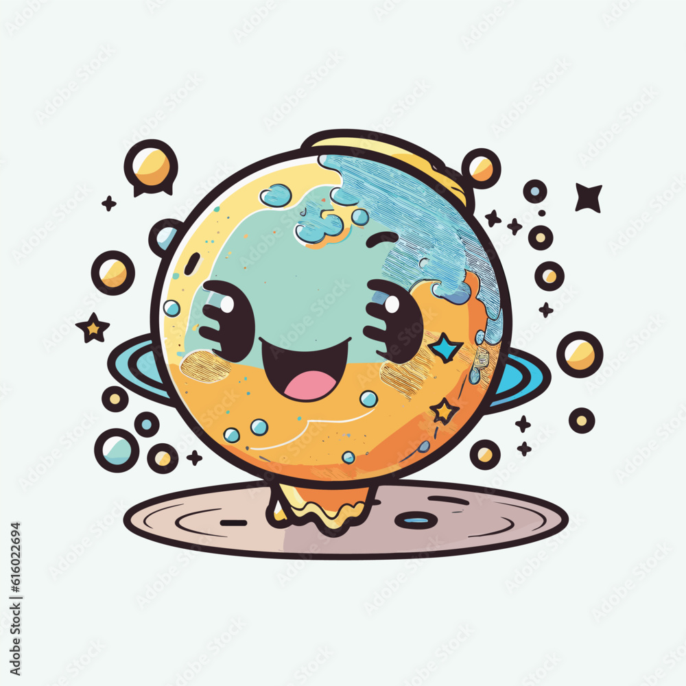 vector cute mercury cartoon style vector cute mercury cartoon style