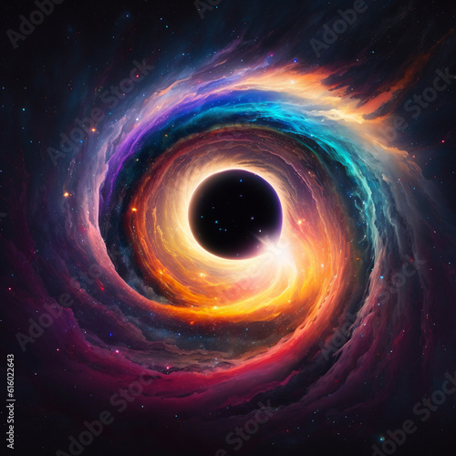 A black hole in deep space that devours everything.