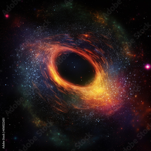A black hole in deep space that devours everything.