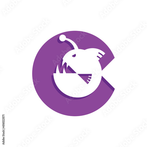 Circle Angler Fish Logo