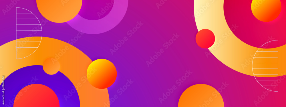 abstract banner background with geometric shapes