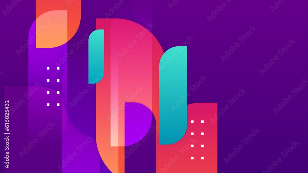 Obraz premium vector colorful flat design simple geometric elements