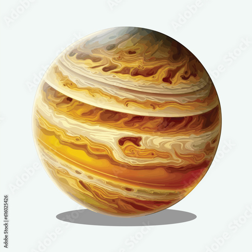 vector jupiter cartoon style
