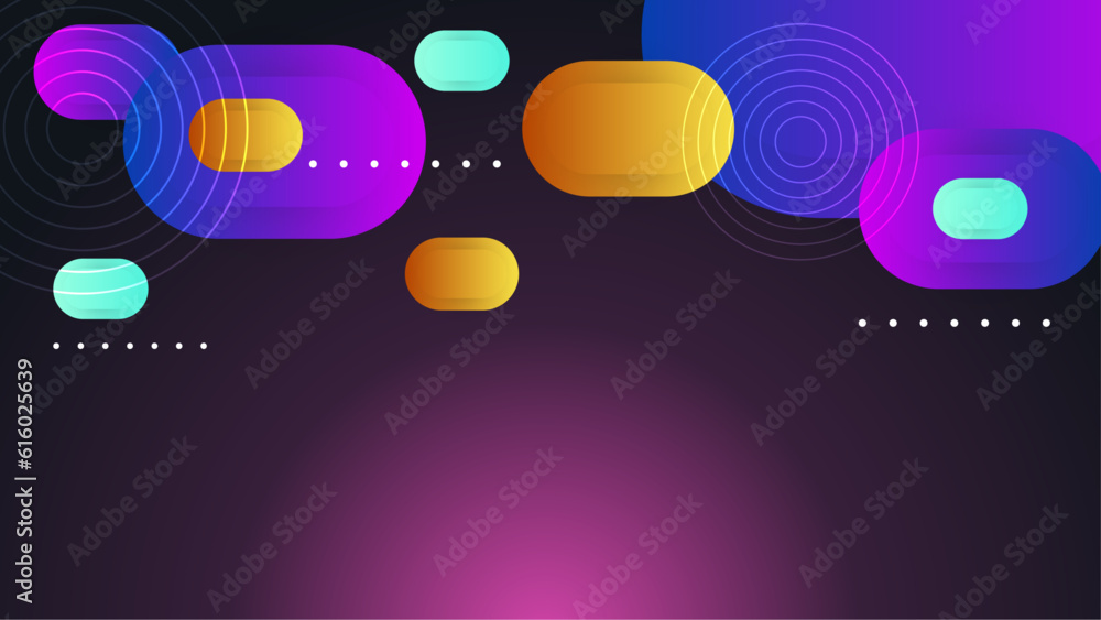 Vector modern abstract background with colorful geometric shapes.