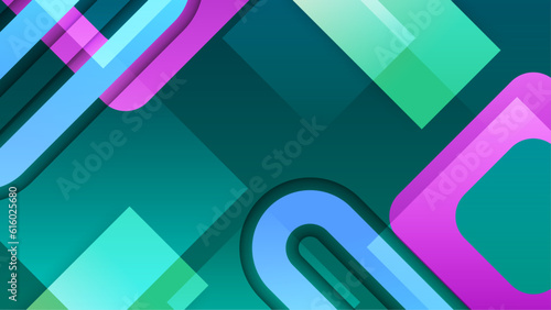 simple dynamic colorful shape background banner design in 3D style with dark color.