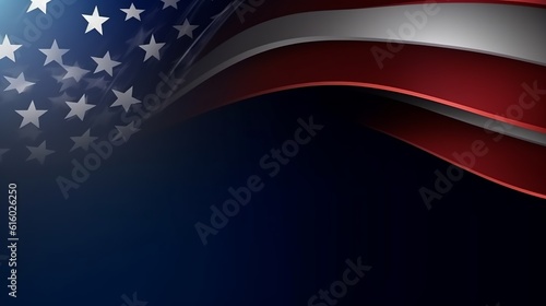 USA flag background design for independence, veterans, labor, memorial day, army birthday, Generative Ai photo