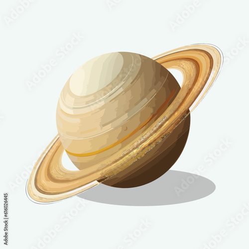 vector saturn cartoon style