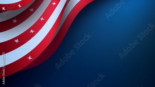USA flag background design for independence, veterans, labor, memorial day, army birthday, Generative Ai photo