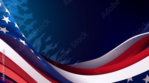 USA flag background design for independence, veterans, labor, memorial day, army birthday, Generative Ai