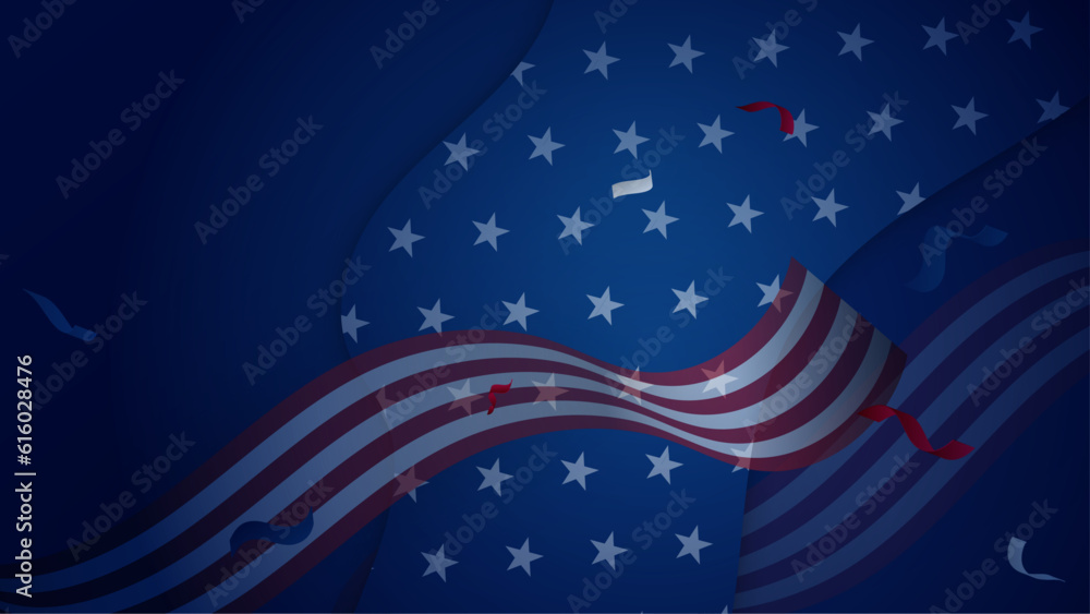 vector presidents day with american flag vector presidents day with american flag