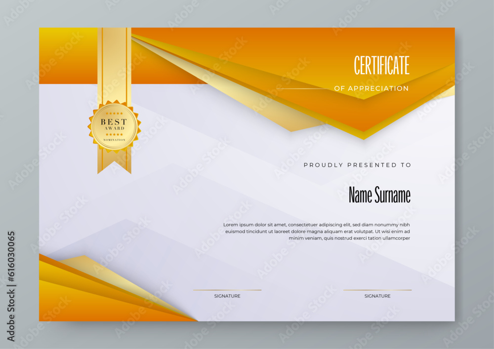 Modern vector modern employee of the month certificate Stock Vector ...