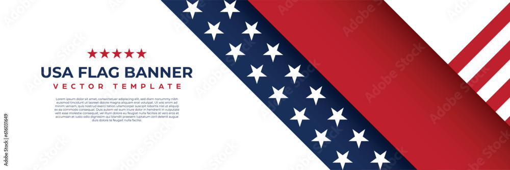America banner design vector, USA flag background template for celebrate national day, 4th of july, memorial day event America banner design vector, USA flag background template for celebrate national day, 4th of july, memorial day event