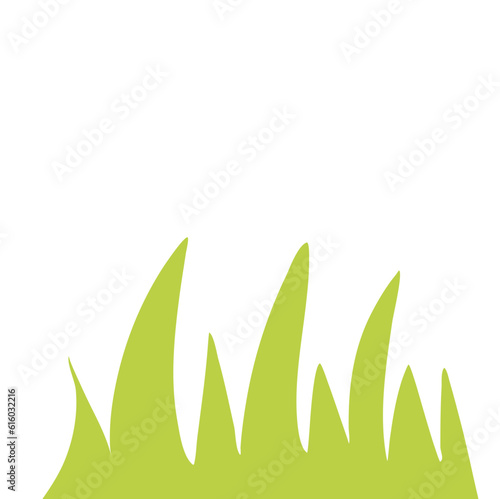 Green grass, drawing pictures in flat style. Natural material 