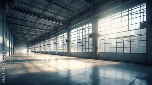 Abstract background of modern factory with natural light
