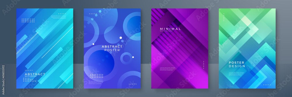 Abstract geometric poster cover design with minimal futuristic corporate concept. Geometric shape. Design elements for poster, magazine, book cover, brochure. Retro futuristic art design.