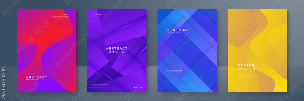 Minimal colorful geometric shapes abstract modern background design. Design for poster, template on web, backdrop, banner, brochure, website, flyer, landing page, and presentation.