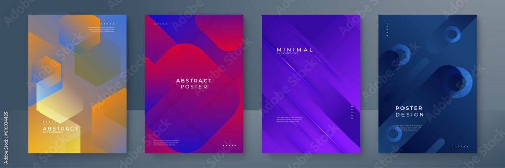 Fototapeta premium Abstract colorful geometric shapes geometric light 3d line shape with futuristic concept presentation background