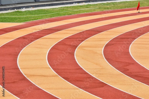 Running track in the stadium