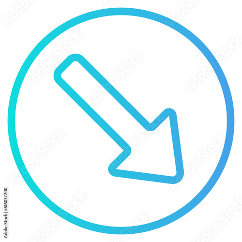 Keep right icon in gradient line style, use for website mobile app presentation