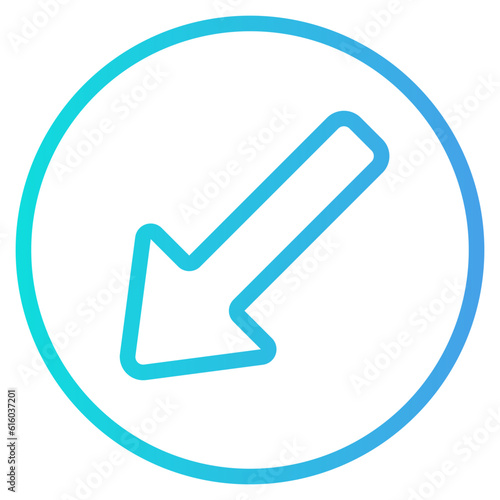 Keep left icon in gradient line style, use for website mobile app presentation