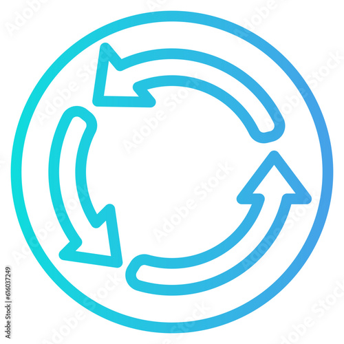 Roundabout icon in gradient line style, use for website mobile app presentation