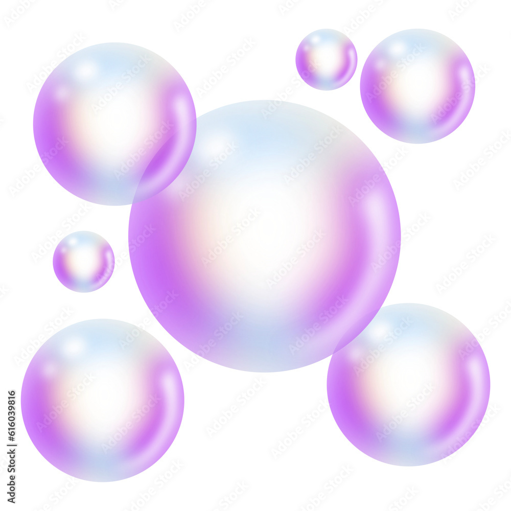 Color Transparent Bubbles soap background