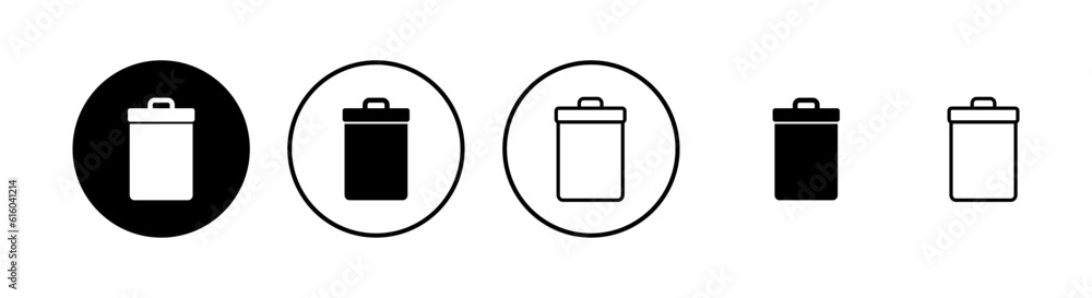 Trash icons set. trash can icon. Delete icon vector Trash icons set. trash can icon. Delete icon vector