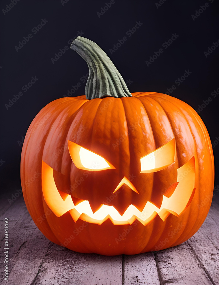 halloween jack o lantern AI generative halloween jack o lantern AI generative