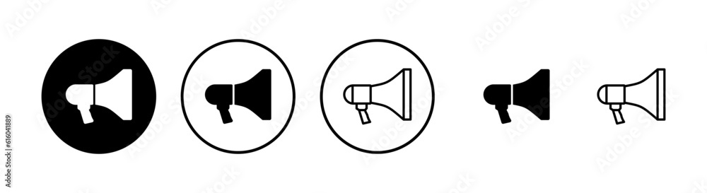 Megaphone icons set. Loudspeaker icon vector. Volume icon Megaphone icons set. Loudspeaker icon vector. Volume icon