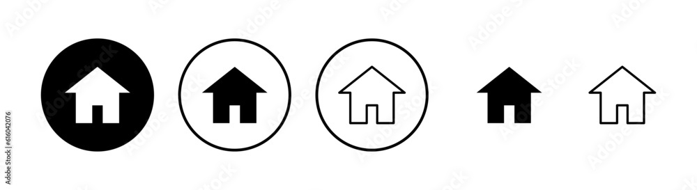 Home icons set. House vector icon. Address Home icons set. House vector icon. Address